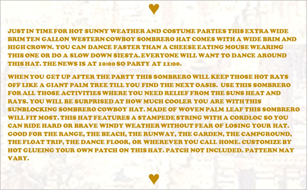 COLORFUL EXTRA WIDE BRIM TEN GALLON WILD DANCE PARTY COWBOY SOMBRERO HAT