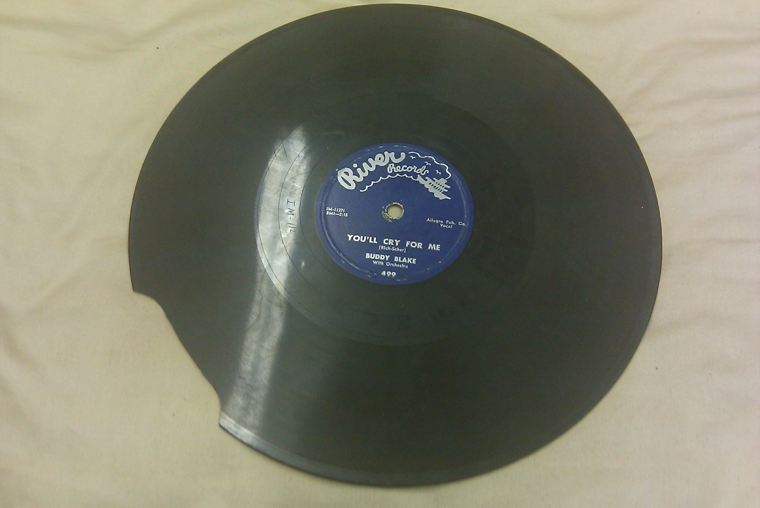 RIVER RECORDS 78 BUDDY BLAKE - ROSIE & BUDDY BLAKE - YOU’LL CRY FOR ME